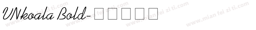 VNkoala Bold字体转换